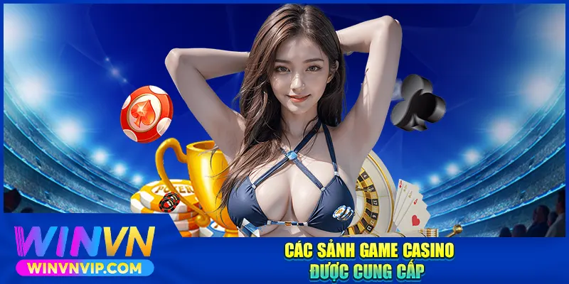 Các sảnh game casino Winvn được cung cấp
